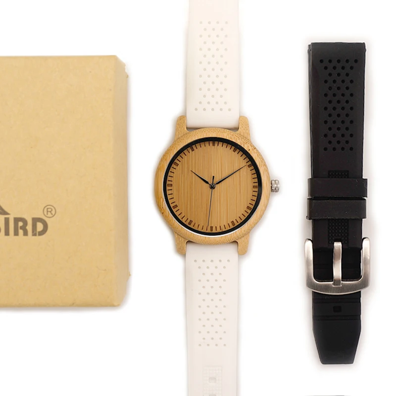 BOBO BIRD WB07 Bamboo Wooden Watch for Men Simple Style Wood Dial Face Quartz Watch with Soft Silicone Strap Extra Band as Gift BOBO BIRD WB07 Bamboo Wooden Watch for Men Simple Style Wood Dial Face Quartz Watch with Soft Silicone Strap Extra Band as Gift