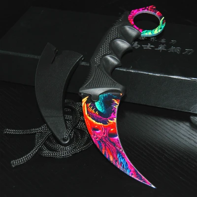 CS GO бабочка в ноже Karambit складной нож тренировочный нож подарок balisong Практичный Нож не заточенный металл - Цвет: 4