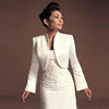 Long Sleeve Formal Ivory Wedding Bolero Satin Bridal Jacket Good Quality Custom Made Wholesale Wedding Coat ► Photo 1/6