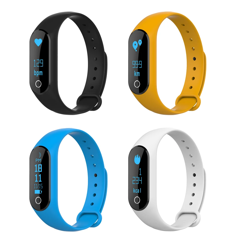 

Heart Rate Bluetooth Wristband IP67 Waterproof Android Phones for Android IOS Fitness Bracelet 0.86 OLED Activity Smart Band