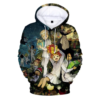 

hot anime The Promised Neverland 3D Print Hoodies sweatshirts in kids Long Sleeve Leisure high quality Pullovers fashion Clothes