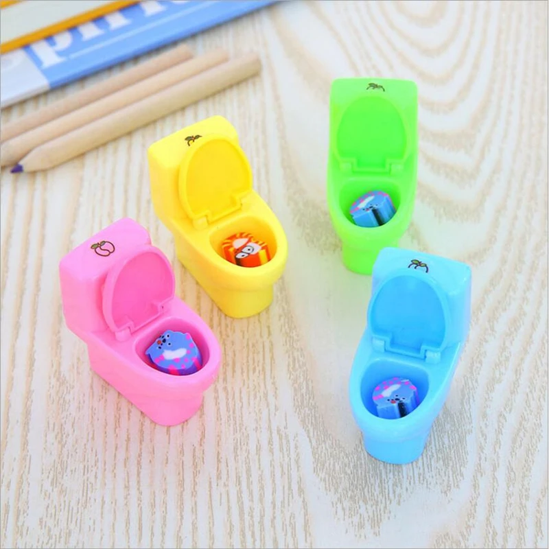 

New hot cute creative personality toilet shape pencil sharpener toilet pen pencil pencil sharpener pen