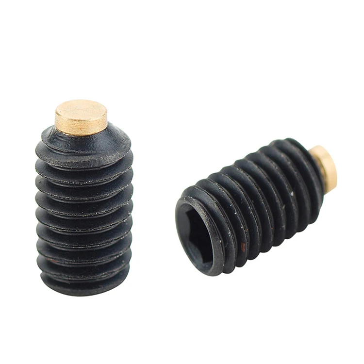 5pcs high precision M4 thread allen headless set screws grubs bolts hex socket brass end grub screw stop buffer bolt BLACK | Обустройство