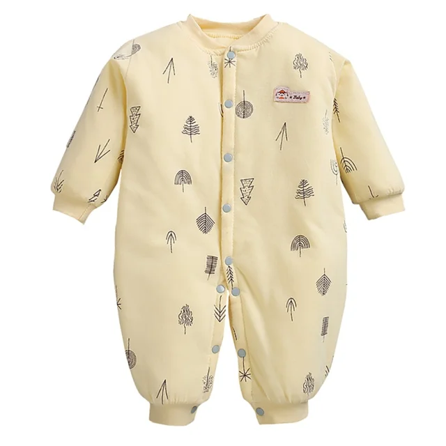2018 Baby Boy Girl Romper Newborn Sleepsuit Thick Baby Rompers Infant Baby Clothes Long Sleeve Newborn Jumpsuits Baby Pajamas 3