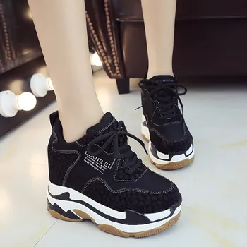 

Vogue Women Sneakers Nice Casual Shoes Leopard Print Lace Up Autumn Female Platform Sneakers Zapatillas Mujer