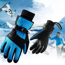 Мужские зимние уличные толстые спортивные теплые ветрозащитные лыжные перчатки для сноуборда@ PYS