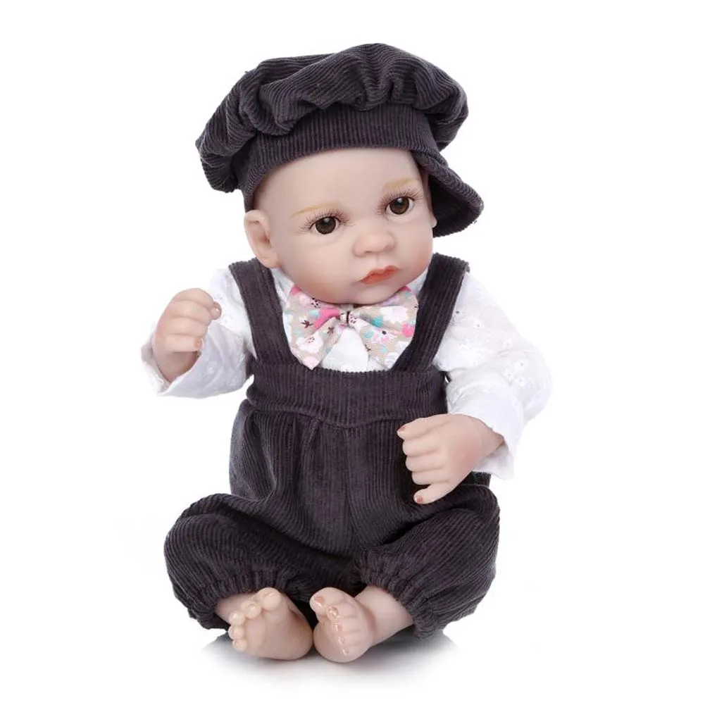 

NPK Reborn Baby Doll 26cm Silicone 3D Lifelike Cute Jointed Toy Kids Children Birthday Gift S7JN