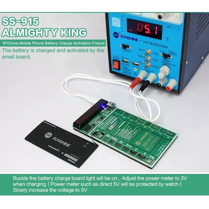 SS-915 универсальная батарея активация Доска Быстрая зарядка инструменты для ПХБ с USB кабелем для iPhone HUAWEI XIAOMI Android samsung htc