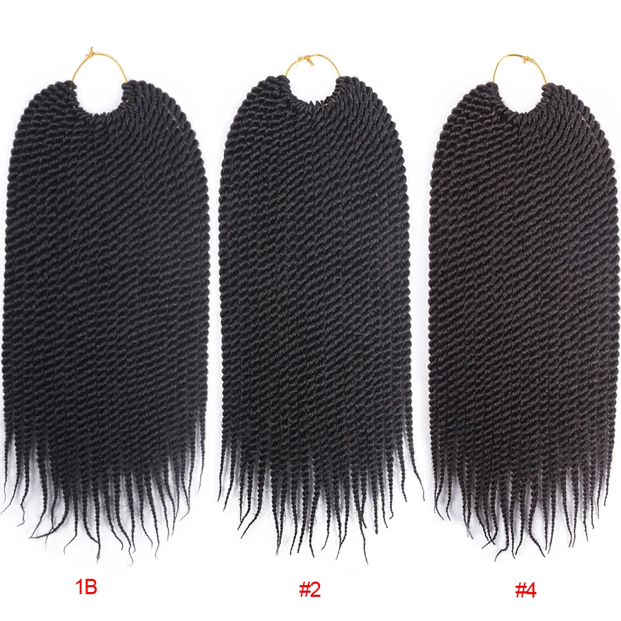 Refined 22Roots/pack Medium Diameter Crochet Braids Senegalese Twist Hair Extensions Ombre Brown Grey Burgundy Synthetic Braid