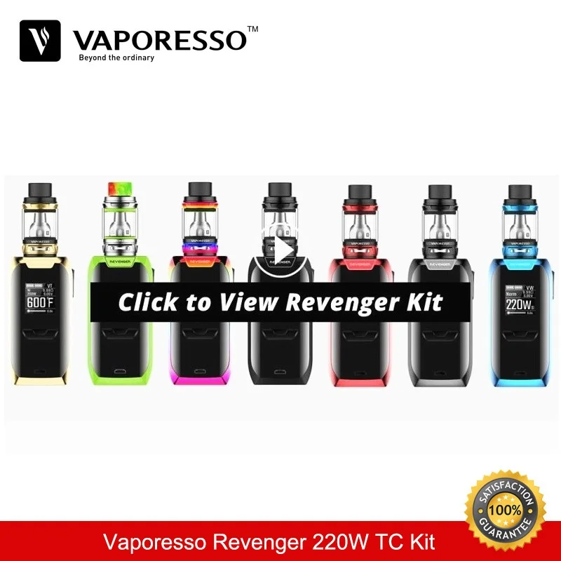 Vaporesso Revenger 220W Kit TC Box Mod with NRG Sub Ohm Vape Tank 5ML GT4 Core Vaporizer Cigarette Electronique VS GeekVape Aegi Vaporesso Revenger 220W Kit TC Box Mod with NRG Sub Ohm Vape Tank 5ML GT4 Core Vaporizer Cigarette Electronique VS GeekVape Aegi