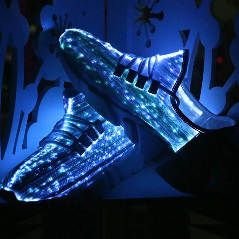 Light Up Shoes Made With Fiber Optic Fabric