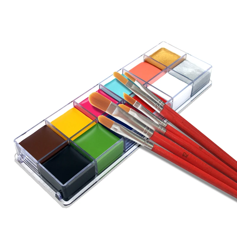 

IMAGIC 12 Flash Colors case Tattoo Face Body Paint Halloween Party Fancy Dress Oil Painting Art Beauty Makeup Tools