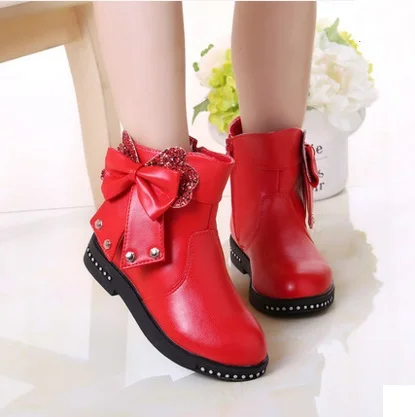 

2016 autumn and winter female shoes child boots child princess boots cotton boots single boots snow boots