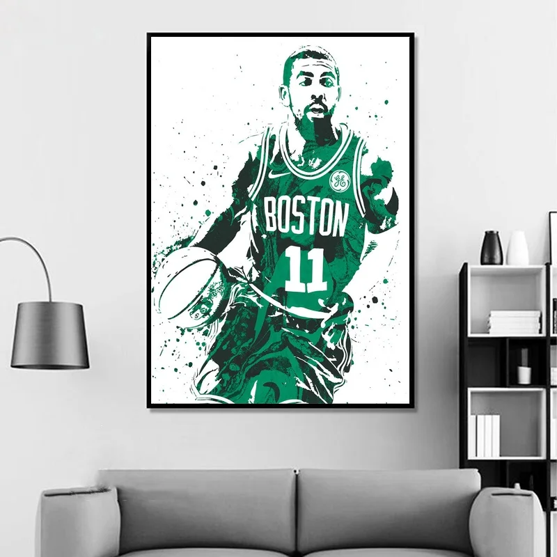 Kyrie ايرفينغ كرة السلة ستار الرياضة قماش ملصق جدار الفن طباعة الاطفال ديكور رجل الكهف ديكور المنزل جدار ديكور قماش اللوحة