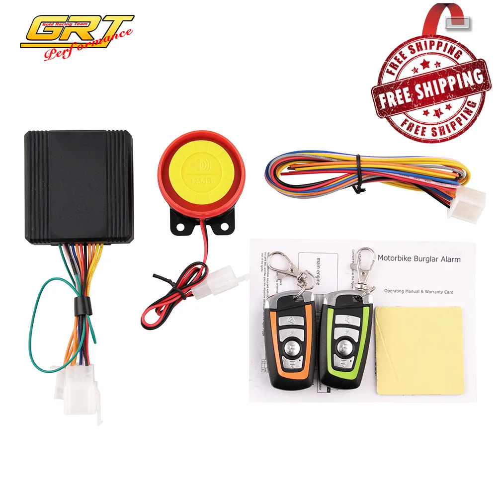 

Universal Plastic Motorbike Burglar Alarm Dual Remote Control Sensor Motorcycle Moto Alarm Anti-theft Security System Warning