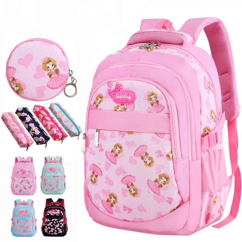

Children School backpacks for Girls Primary princess School Book Bags Sac Enfant waterproof School Bags Kids Orthopedic Backpack