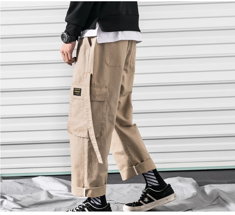 Korean Streetwear Harajuku Pants Men Fashion Street Style Cargo Pants  (34)