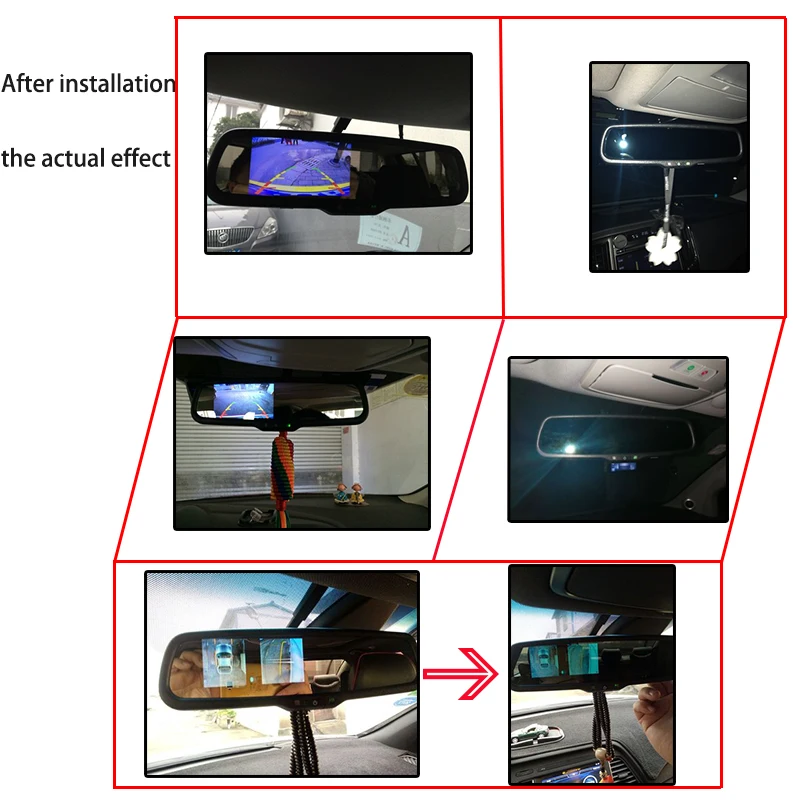 4,3 дюймов Автоматическое затемнение зеркало заднего вида парковочный монитор с кронштейном Поддержка камеры для Toyota Kia Sport Cerato Honda