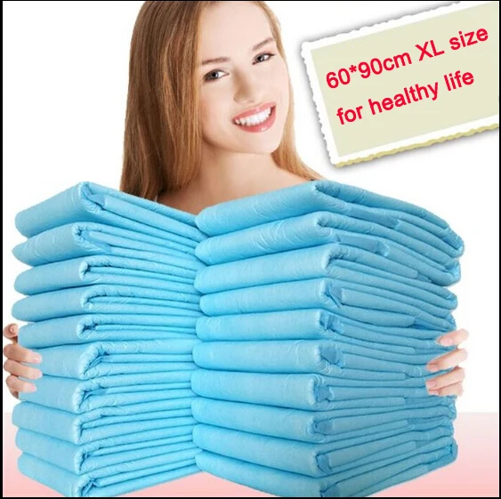60*90cm 20pcs Thicken breathable adult baby diaper 100 flup pulp waterproof adult diaper cover