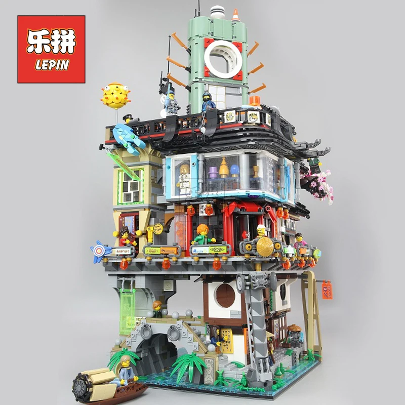 

Lepin Ninja Movie 06066 City Series Masters of Spinjitzu Set Model Building Blocks Compatible 70620 Children Christmas Gift Toys