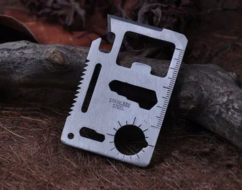 

Free shipping 2000pcs/lot 11 in 1 Multi Tools Credit Card Emergency Survival Pocket Knife Tool Camping Tool