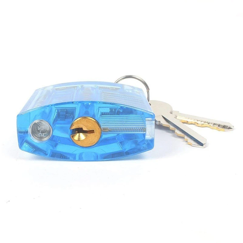 Blue Crystal Professional Visible Cutaway of Padlocks Lock for Locksmith Lock Training Trainer with 2 keys for Beginners 5