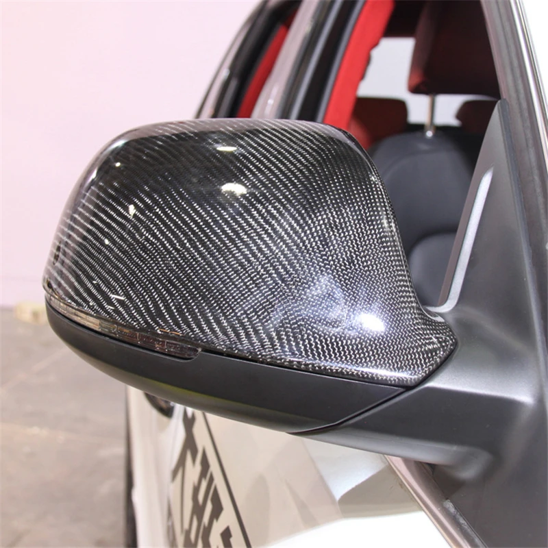 

1:1 Replacement carbon mirror cover For Audi Q5 SQ5 Q5L Q7 SQ7 Carbon Fiber Rear View Side Mirror Cover Caps 2009-2019