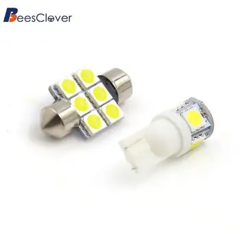 

BEESCLOVER 11pcs White Car Dome Map Reading LED Interior Light for Toyota Highlander 2008-2012 (7pcs T10-5 + 4pcs 31mm-6) z30