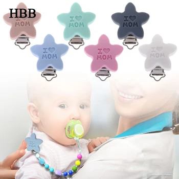 

Baby Pacifier Clip Soother Teether Star Shape Silicone Safe Holder Saliva Towel Support Anti Fall Cute Feeding Cute Toys