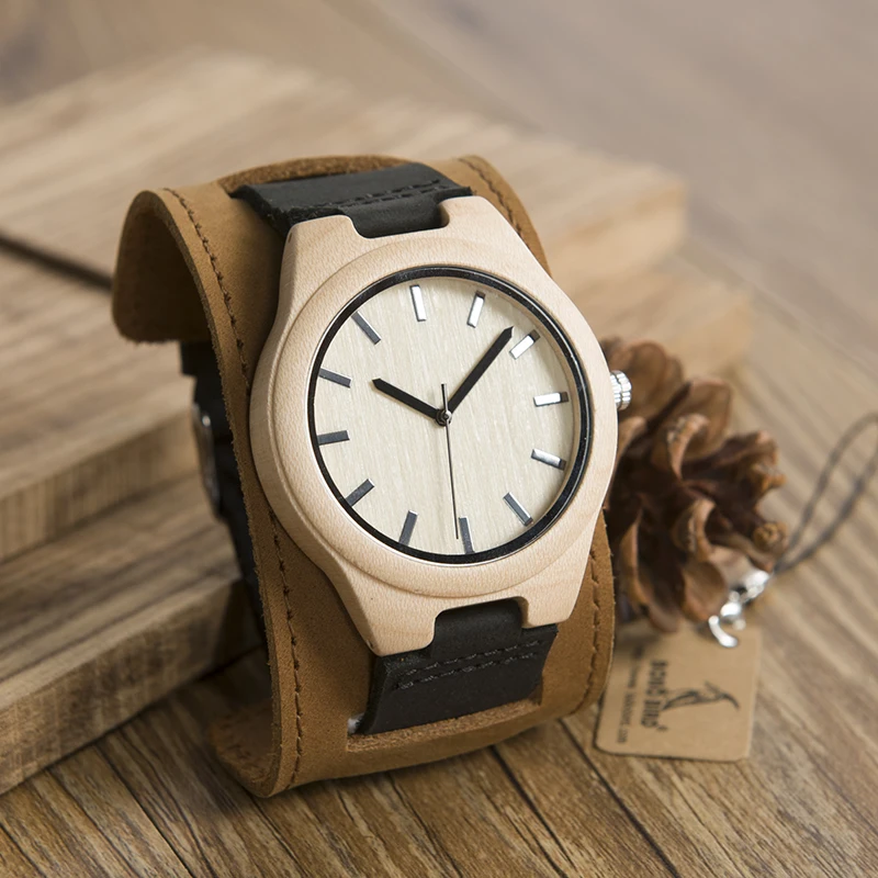 BOBO BIRD Mens Top Brand Mapel Wood Watches Chicago Bracelets Soft Leather Bands Straps With Gift Box Drop Shipping Relog chicago top 10