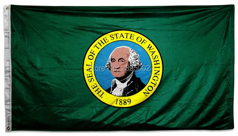 Washington State Flag Polyester grommets 3 x 5 Banner metal holes Flag