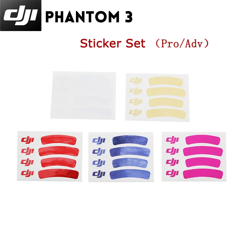  DJI Phantom 3 (Pro/Adv) Part 43 Sticker Set 5 PCS Colors Genuine RC Camera Drone  