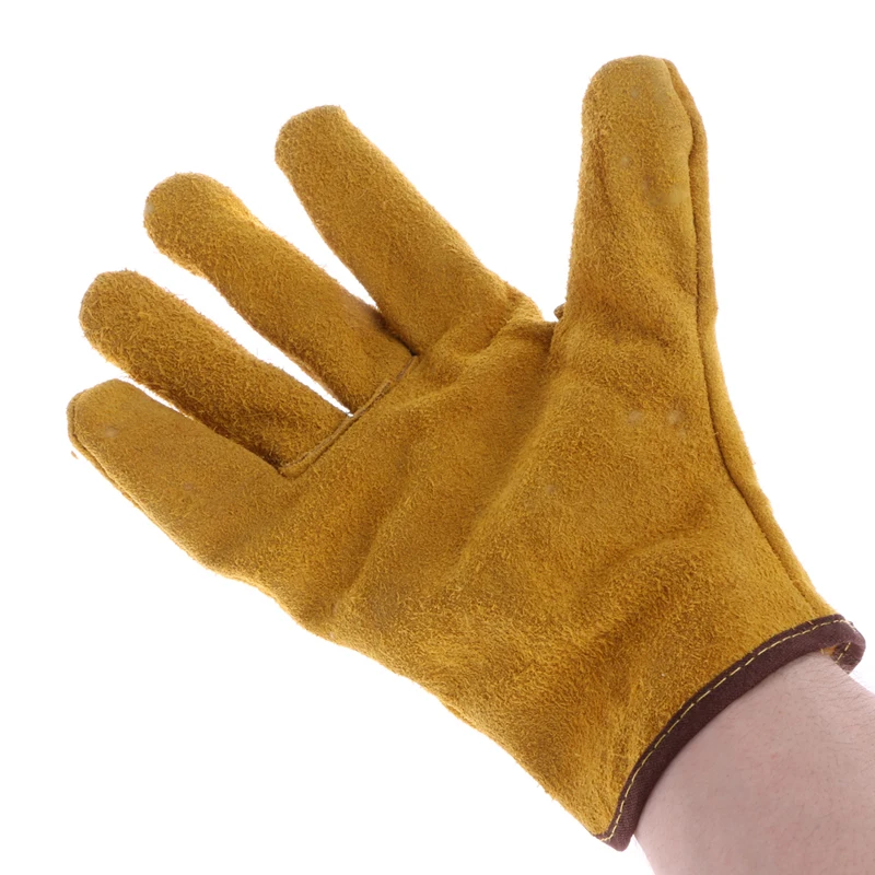 1 пара защитные перчатки из воловьей кожи сварочный сварщик ремонт работы износостойкие