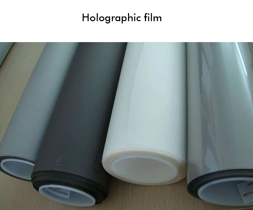 hologram 3D projector screen,holographic rear adhesive film projection film foi