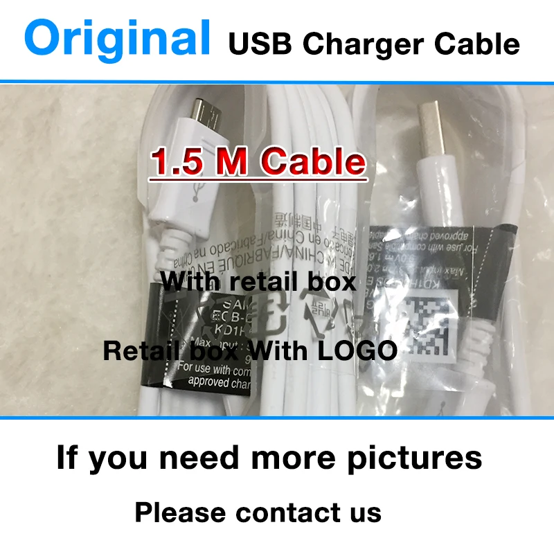 

100Pcs/Lot,100% Original 1.5m Micro USB Fast Charger Cable Data Sync Charging for S6 S7 Note 4 5 Edge S4 S3 DHL free shipping