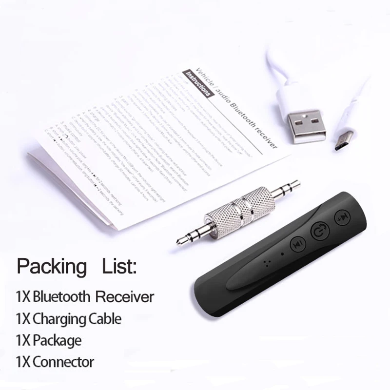 Wireless Bluetooth Receiver Audio AUX 3.5mm Jack Bluetooth Adapter For Headphones With Mic Car Kit Handsfree Call Music Receiver (10)
