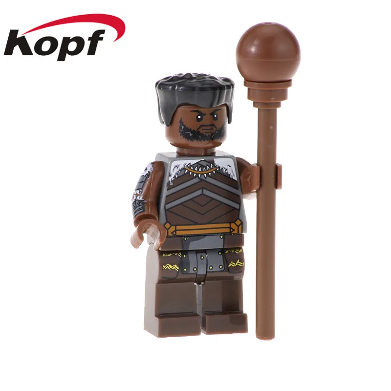 Один продажа Super Heroes строительные блоки M'baku Черная пантера Shuri Эрик Killmonger кирпич Фигурки игрушек для детей XH 858