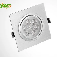 Высокое качество 7 Вт высокой мощности Светодиодный потолочный светильник AC85-265V с теплым или прохладным белым, крытая светодиодная решетка вниз освещение