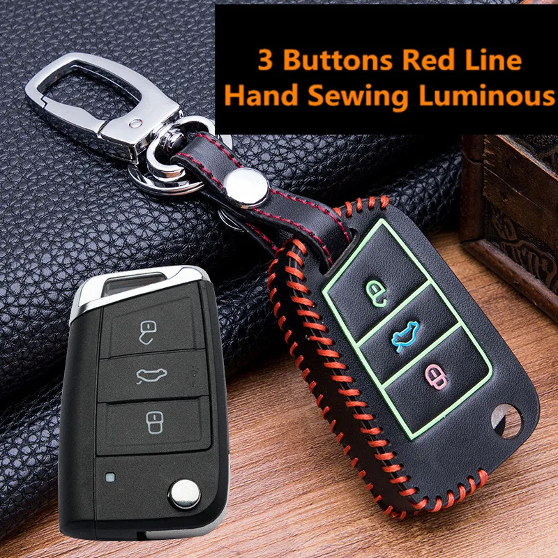 Leather-Car-Key-Case-Cover-For-VW-Golf-7-GTI-MK7-Octavia-A7-Seat-Leon-Ibiza (1)