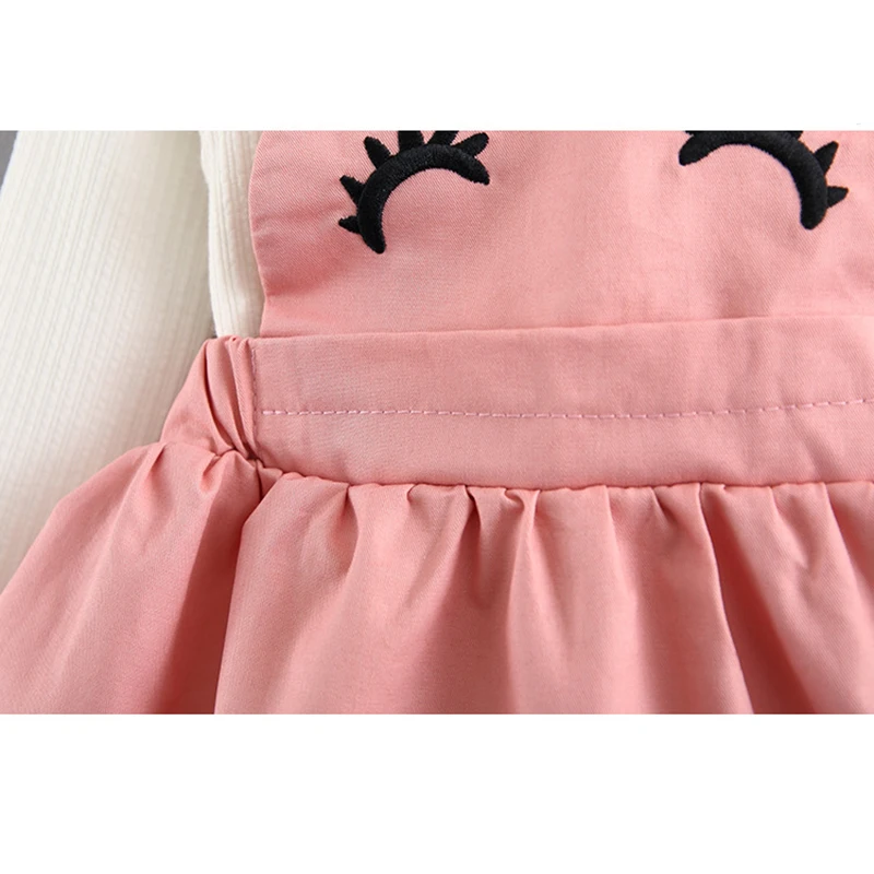 Bear leader/платья для девочек; Новинка года; модное весеннее платье на бретельках с заячьими ушками для детей 6-24 месяцев