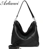 Arliwwi 100% Real Cow Leather Designer Women Shoulder Handbag Extra Soft Cowhide Genuine Leather Bags GS01 ► Photo 2/6