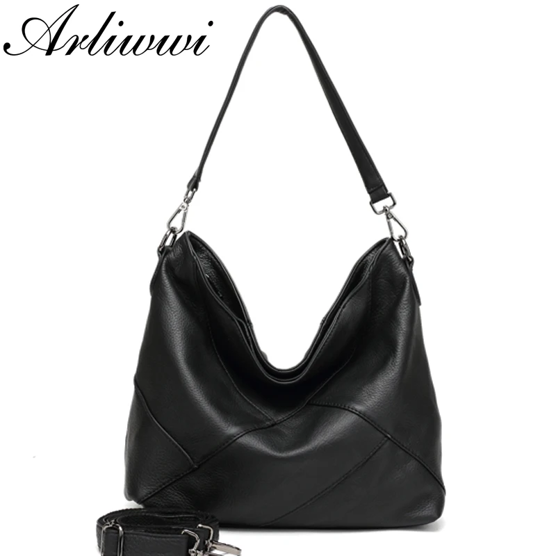  Arliwwi 100% Real Cow Leather Designer Women Shoulder Handbag Extra Soft Cowhide Genuine Leather Ba - 32976418337