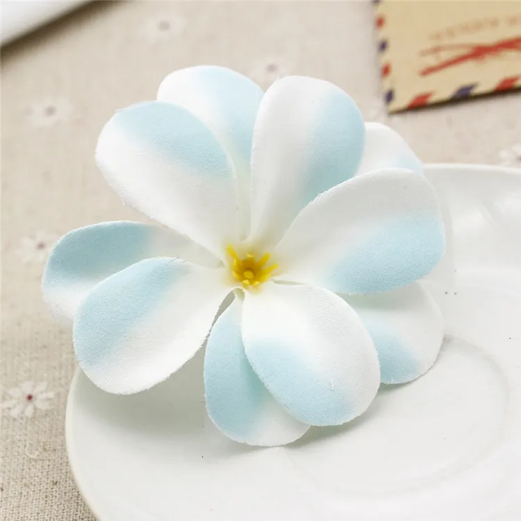 7 см искусственные головки цветов Плюмерия Frangipani цветы из яйца DIY Свадебные украшения вечерние поставки венок 5 шт./пакет