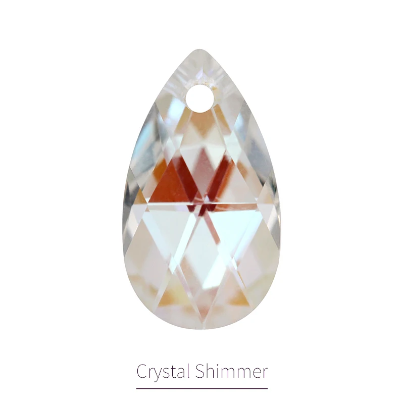 K9 стекло одно отверстие кулон Стразы прозрачный в форме капли воды камни каплевидные Свободные Стразы DIY ювелирных изделий на заказ подарок на день матери - Цвет: Crystal Shimmer