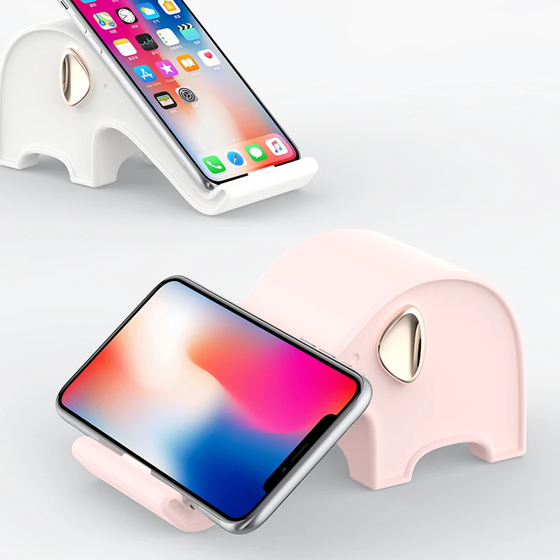 象ワイヤレス充電器スタンドかわいい象デスクトップホルダー Apple の Iphone 5 Xr Xs 最大 8 プラス三星銀河 注 9 S7 Aliexpress