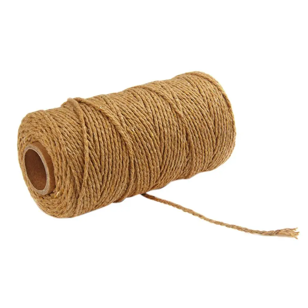 Домашний текстиль 100 м длина/100 ярд Чистый хлопок скрученный шнур веревка ремесла макраме Ремесленная веревка многоцветный хлопок лен веревка B1 - Цвет: K