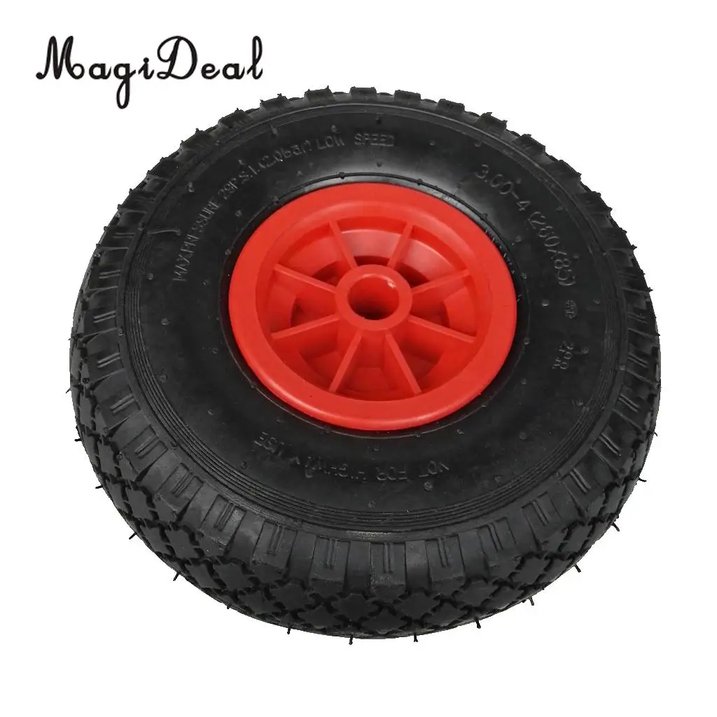 Deluxe Rubber Kayak Canoe Trolley Trailer Transport Cart Wheel Tire 260mm for Flatable Fishing  Boat Dinghy Yacht Accessories