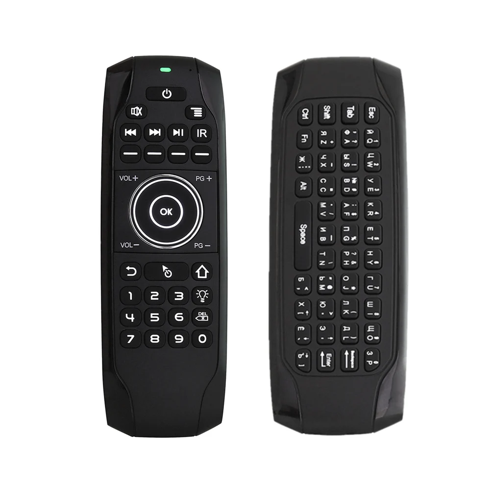 

G7 Backlight Russian&English mini keyboard air mouse 2.4G wireless 6-Axis Gyro smart remote control IR learn for x96 tv box