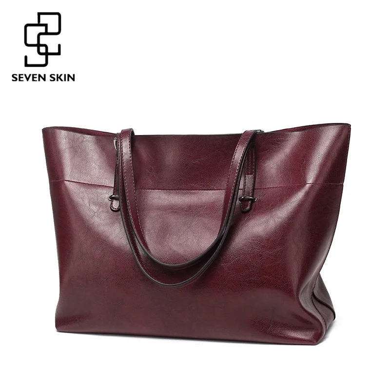 SEVEN SKIN Brand Women Shoulder Bags Fashion Designer Woman Bag High Quality PU Leather Handbag Female Solid Top-handle Tote Bag SEVEN SKIN Brand Women Shoulder Bags Fashion Designer Woman Bag High Quality PU Leather Handbag Female Solid Top-handle Tote Bag