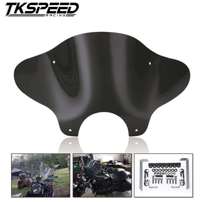 Grey)Motorcycle Wind Deflector Scratch Resistant Durable Smooth Wearproof